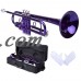 Zimtown New Bb Beginner School Band Trumpet with Mouthpiece Case Blue Green Purple   